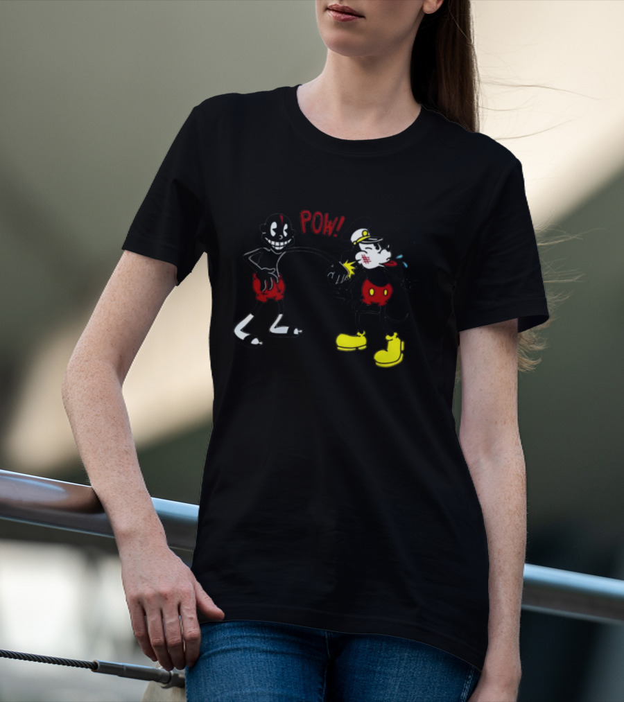Smalldarkone Knockout POW Vintage Iconic Cartoon Punch T-Shirt