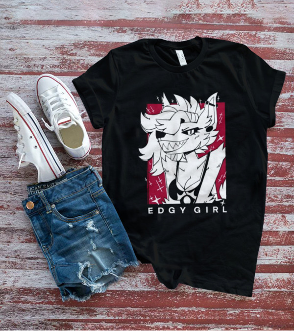 Edgy Girl Doubledog Bitey Puppy Girls T-Shirt