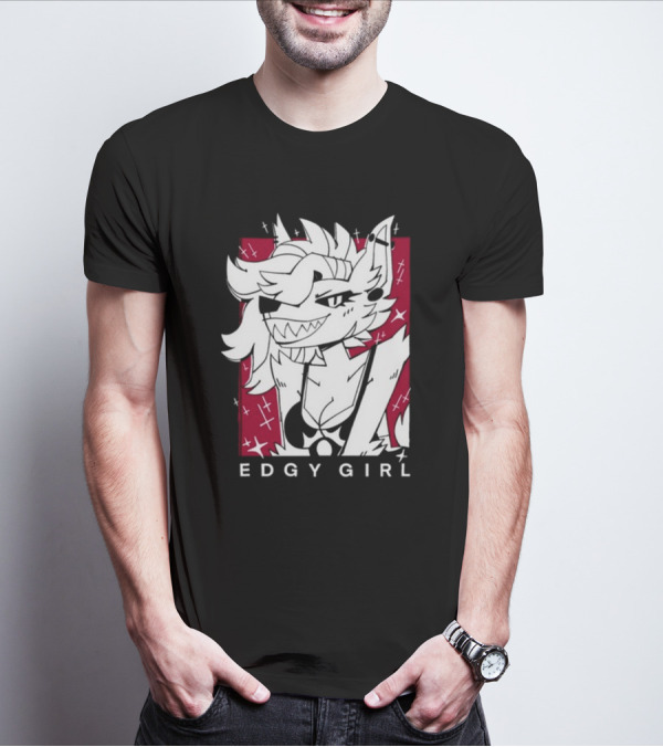 Edgy Girl Doubledog Bitey Puppy Girls T-Shirt
