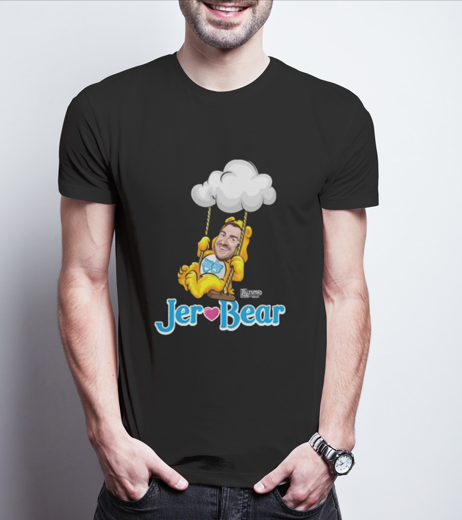 Lebatardaf Jeremy Taché Jer-Bear Swinging Under Cloud Face T-Shirt