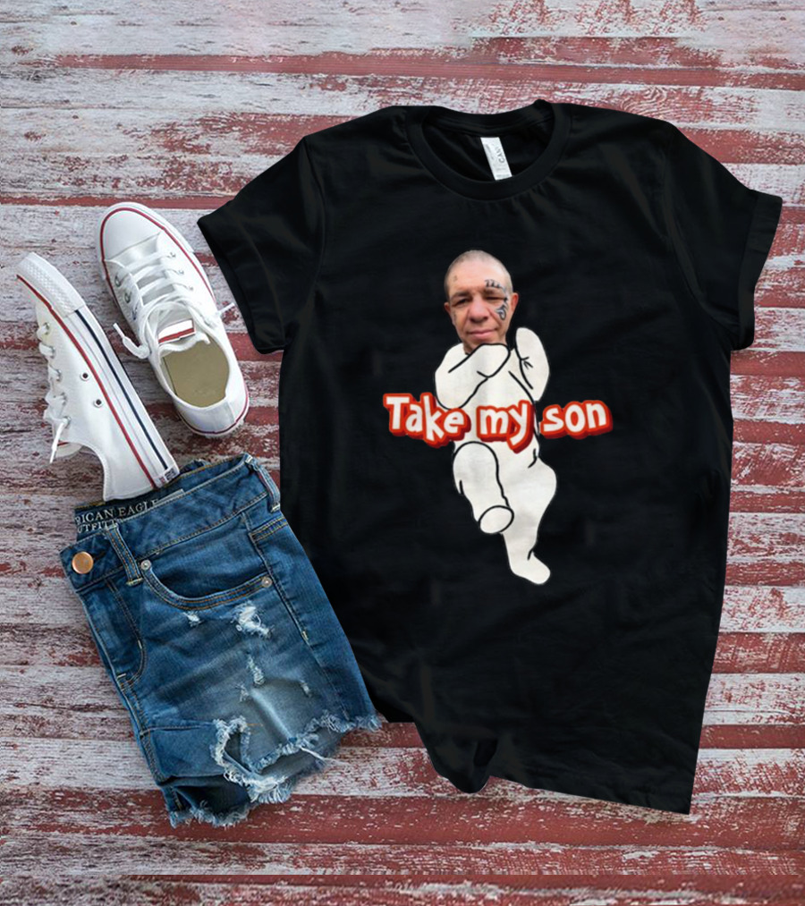 Tike Myson Take My Son Baby Drawing Tattoo Face T-Shirt