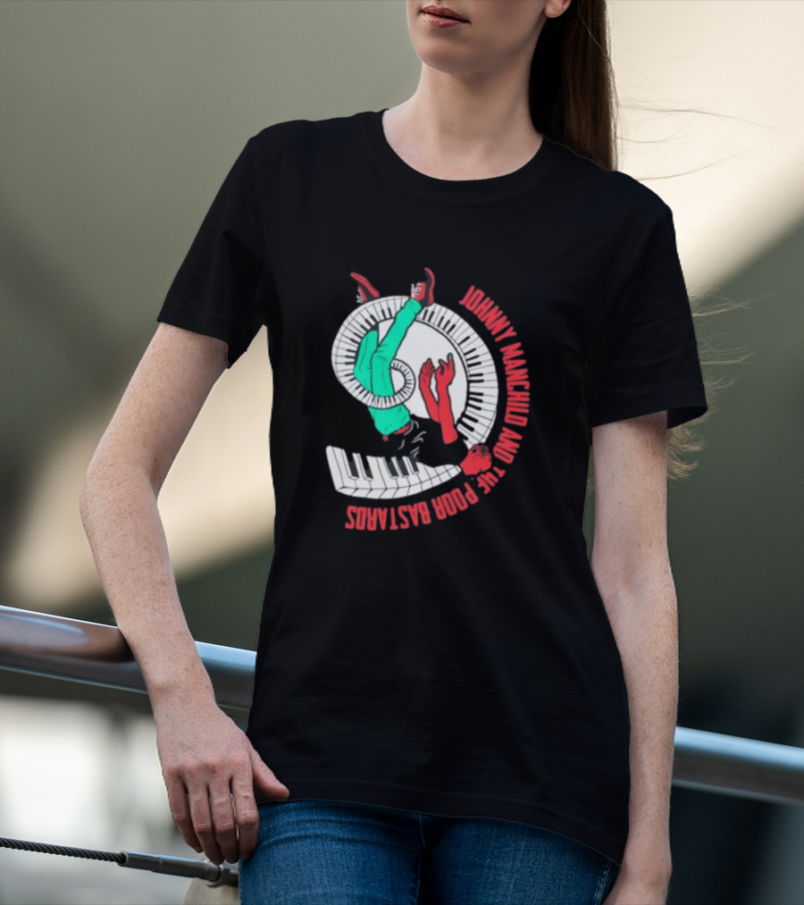 Johnny Manchild And The Poor Bastards Spiral Keyboard T-Shirt