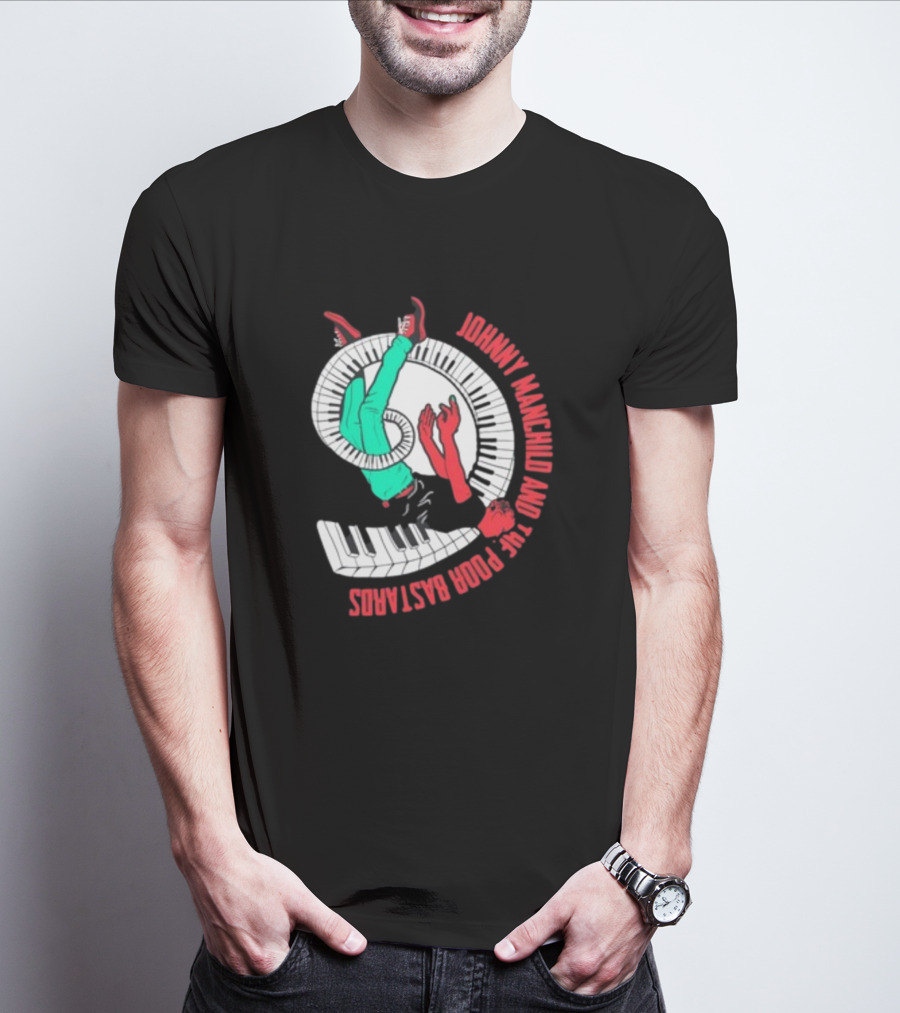 Johnny Manchild And The Poor Bastards Spiral Keyboard T-Shirt