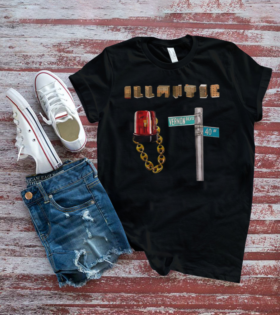 Illmatic 30 Years Vernon Blvd 40 Av Red Alarm Chain T-Shirt