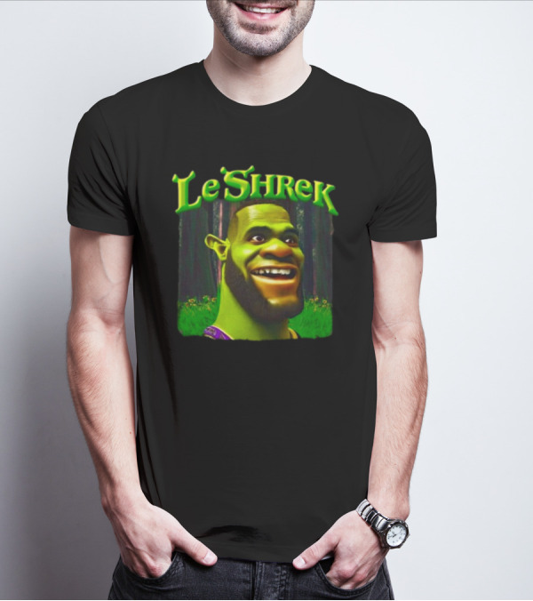 LeShrek Funnyahhtees Basketball Ogre Crossover T-Shirt