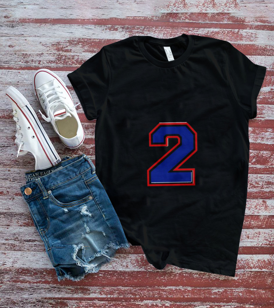 Together We Have 2 Brain Cells Blue Red Outline T-Shirt