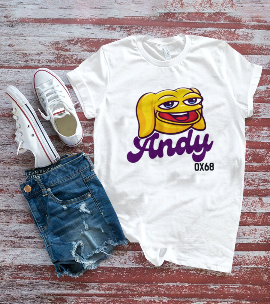 Andy Ox68 Emoji Face Yellow Dog T-Shirt