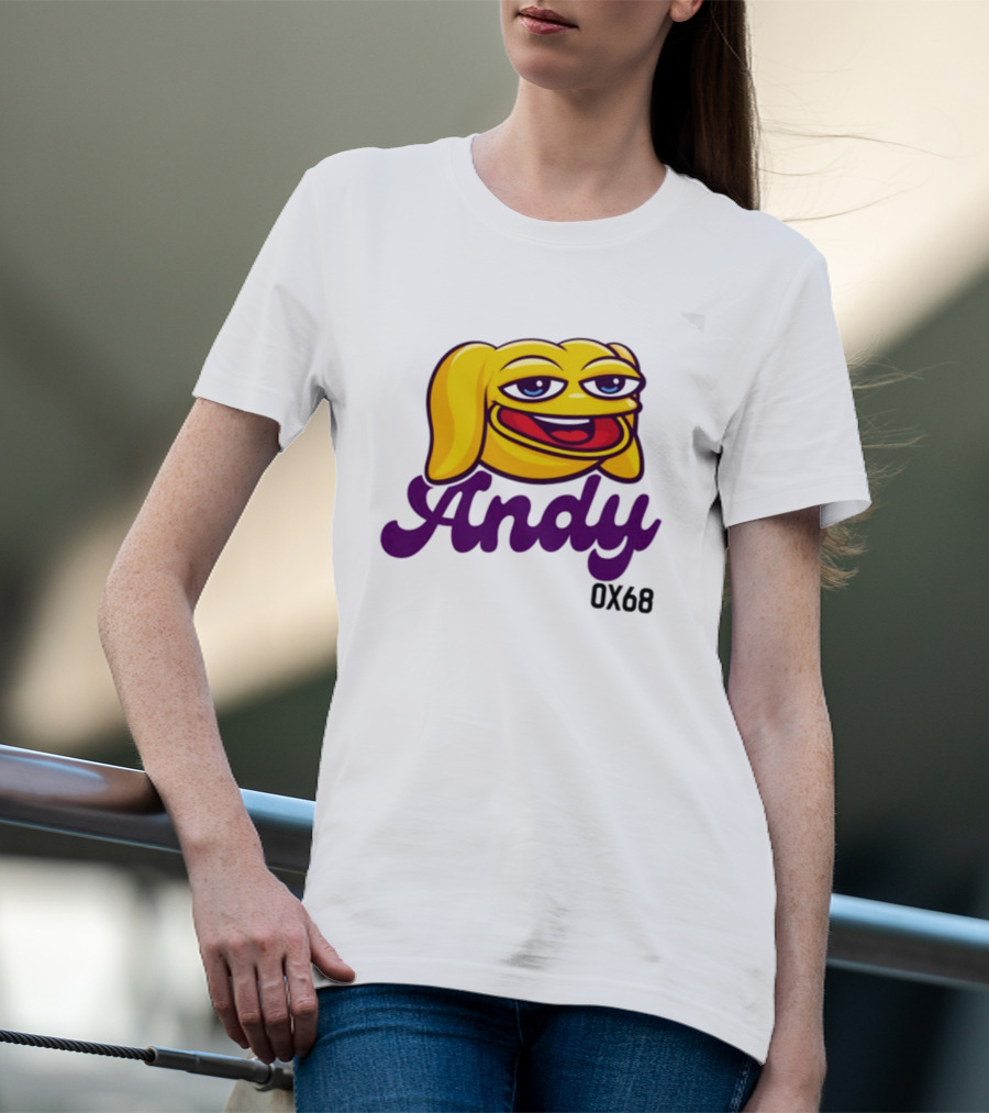 Andy Ox68 Emoji Face Yellow Dog T-Shirt