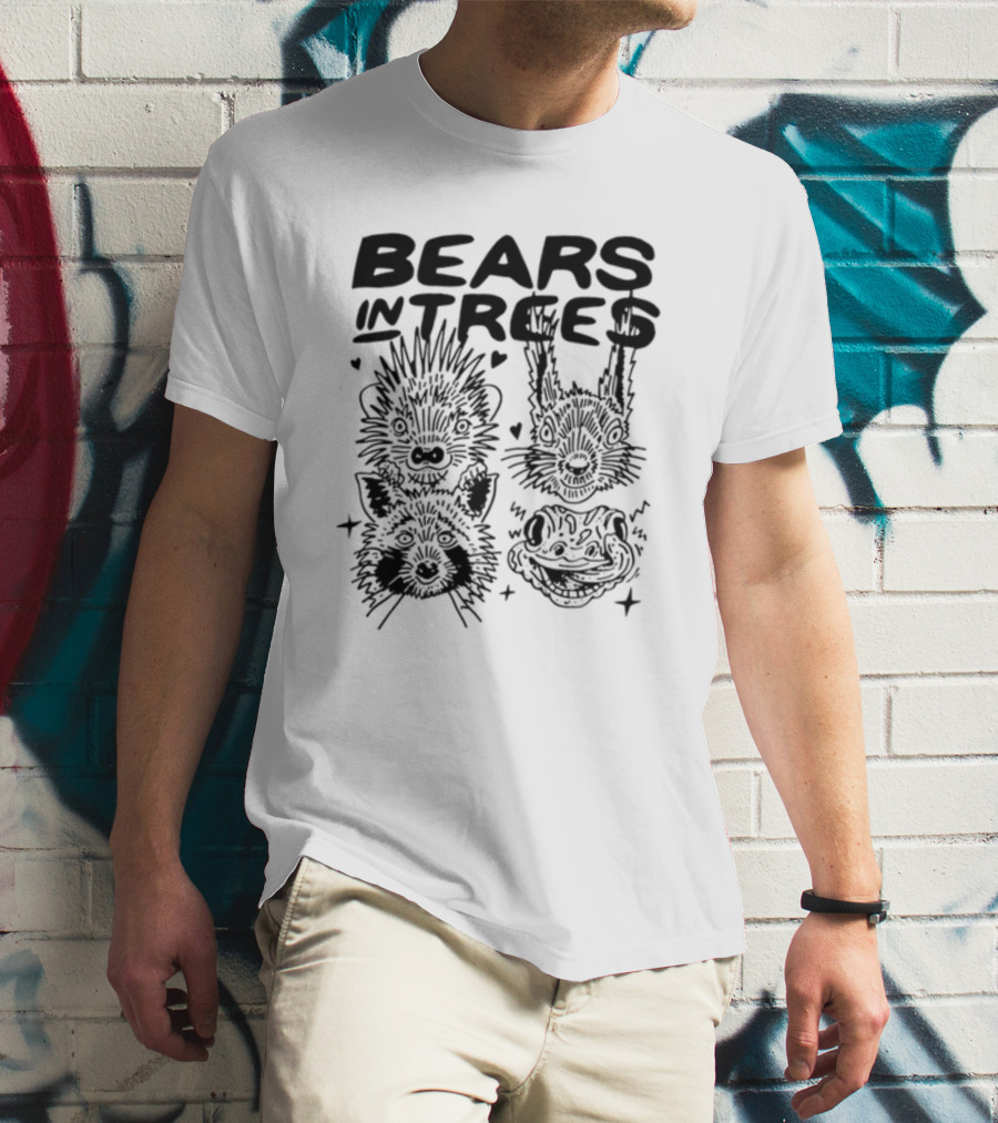 Bears In Trees Animals Wildlife Faces T-Shirt