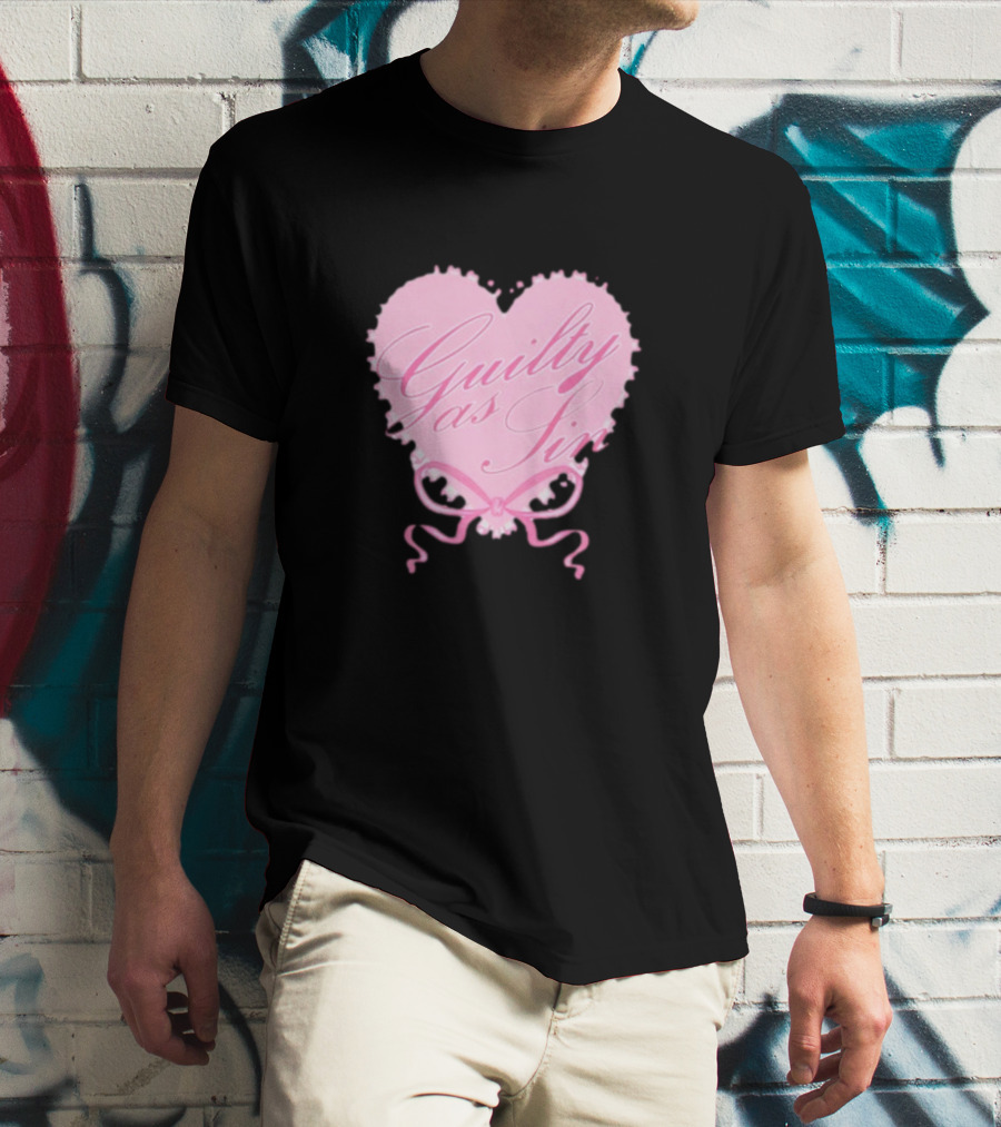 Guilty As Sin Pink Heart T-Shirt
