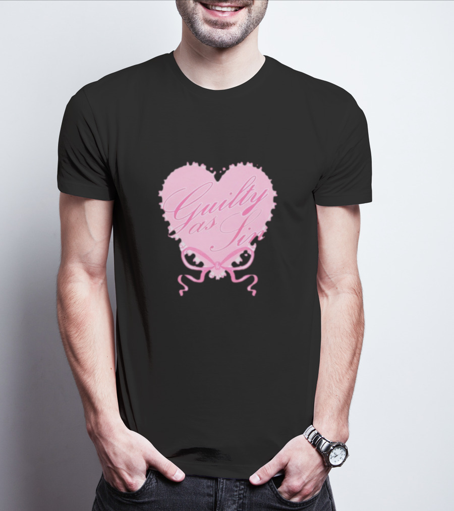 Guilty As Sin Pink Heart T-Shirt