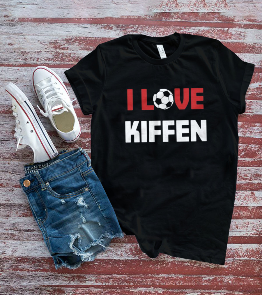I Love Kiffen Soccer Ball Text T-Shirt