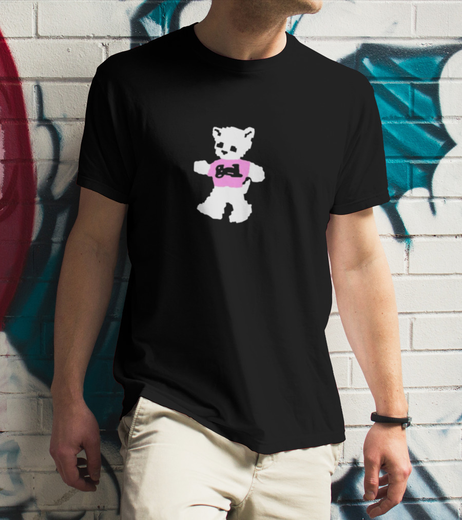 Gel Cat Spoiled Rotten To The Core White Bear Pink Shirt Game Controller T-Shirt