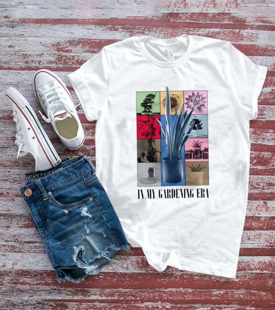 In My Gardening Era Vibrant Plant Montage T-Shirt