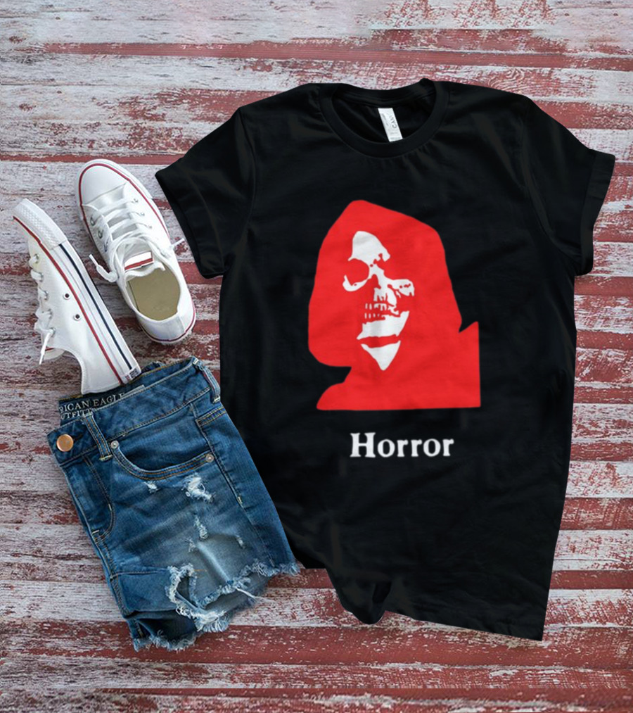 Lunchmeat Vhs Horror Reaper Marshall Julius Skull In Red Hood T-Shirt