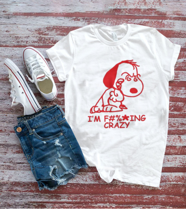 I'm F#%*ing Crazy Red Cartoon Character With Angry Expression T-Shirt