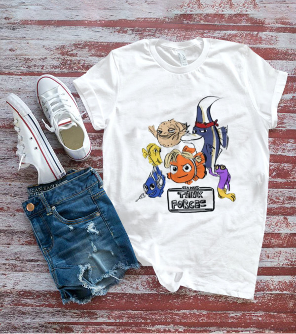 Sea Wars Tank Force Cartoon Fish Characters T-Shirt