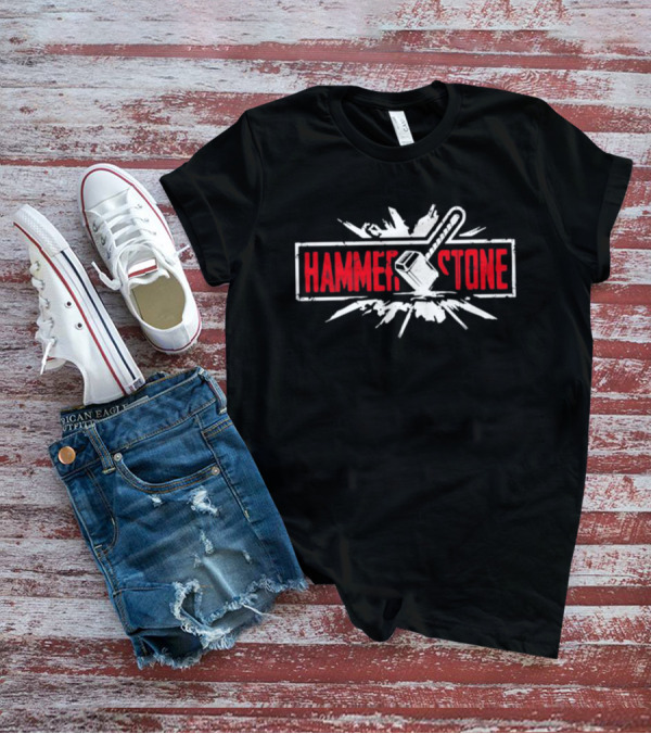 HAMMER STONE Burst Impact Graphic With Sledgehammer T-Shirt