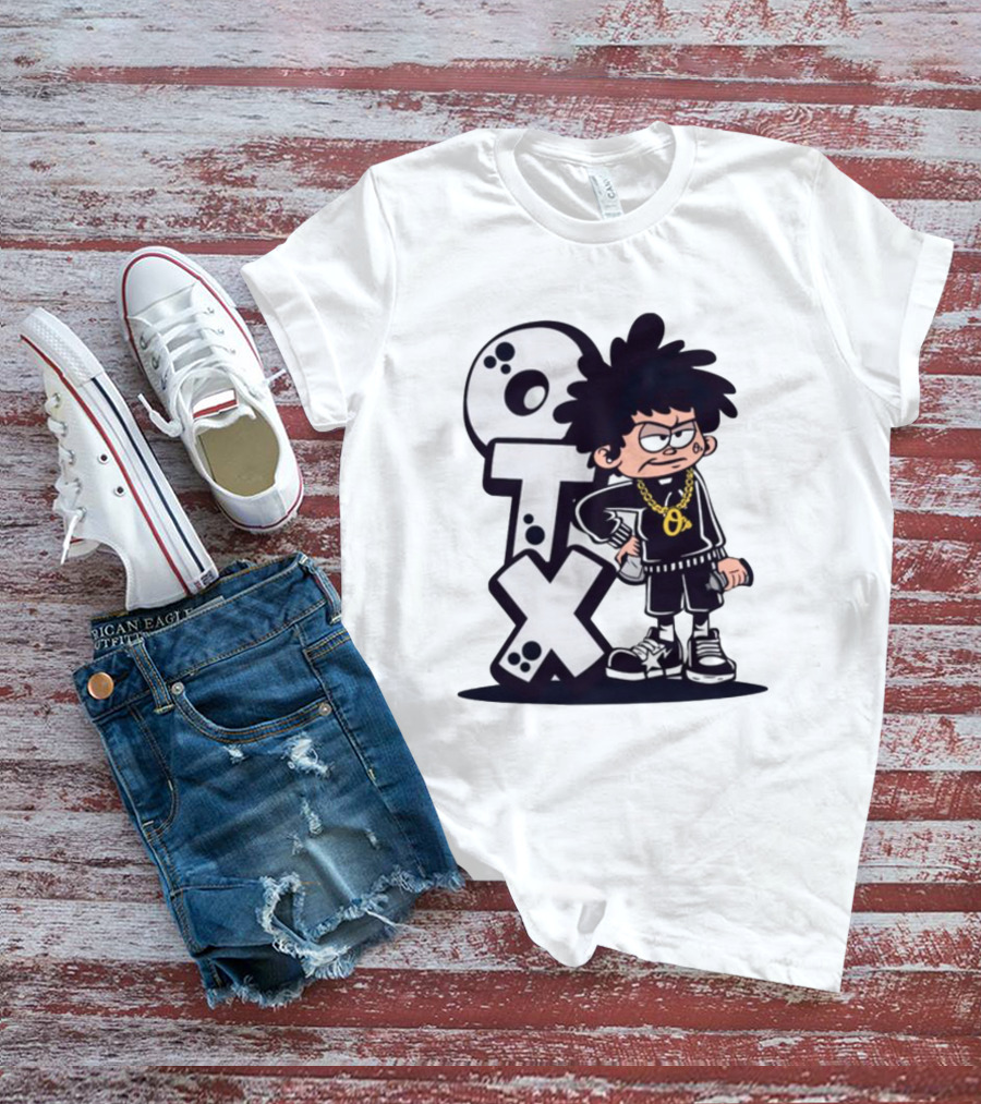 OTX Only Tha Xlcusive Cartoon Character With Chain T-Shirt