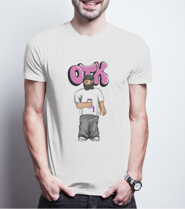 OTK Ski Mask Character With Coffee Cup T-Shirt