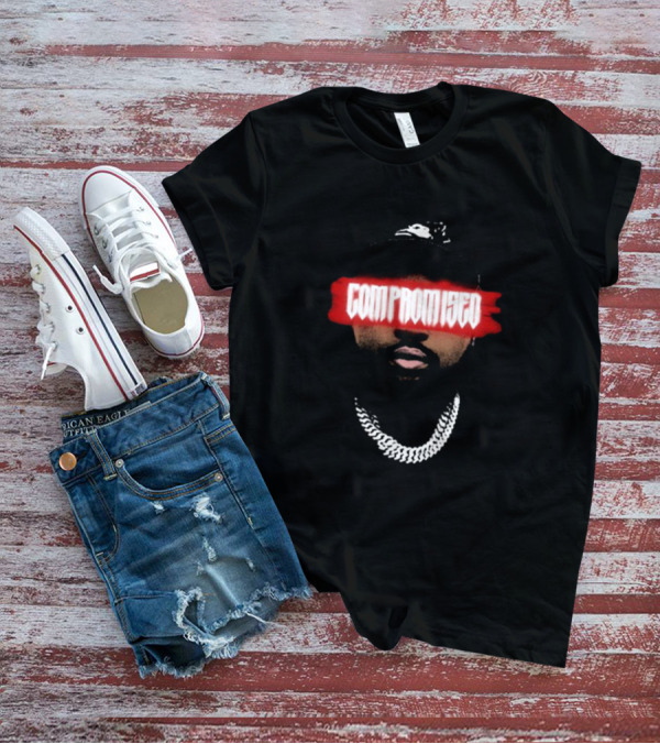 DjAkademiks Compromised Red Text Black Hat Chain T-Shirt