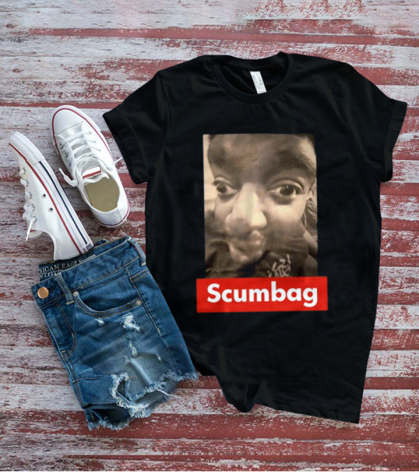 Scumbag Distorted Face Black And White Photo T-Shirt