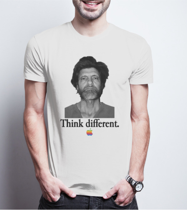 Uncle Ted Think Different Apple Parody With Rainbow T-Shirt