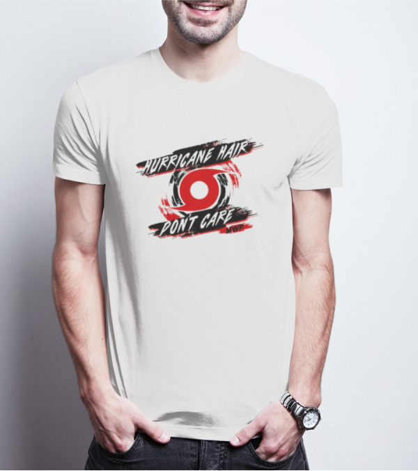 Mike's Weather Page Hurricane Hair Don't Care MWP Red Cyclone T-Shirt
