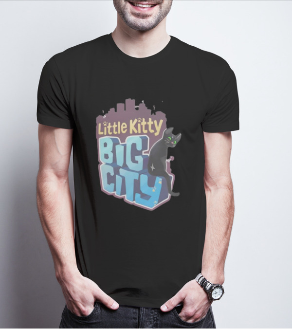 Little Kitty Big City Playful Cat Adventure T-Shirt