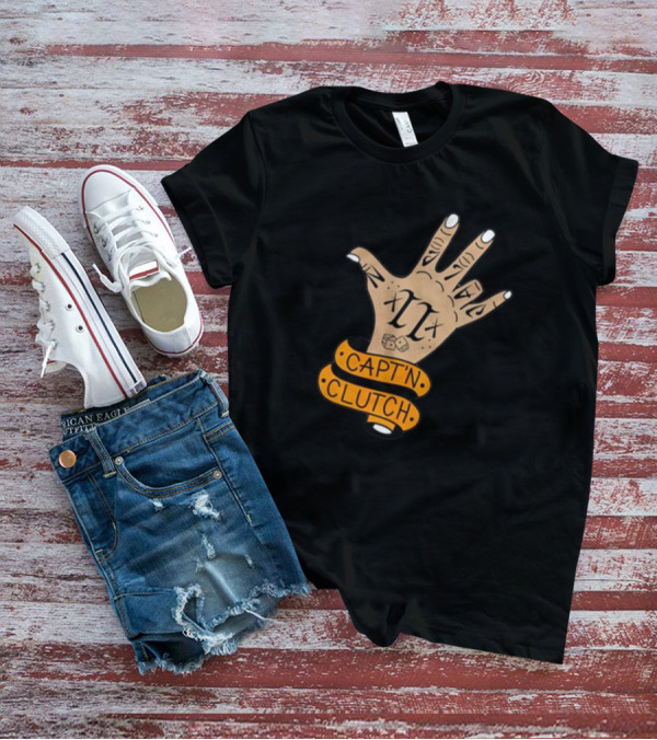 My Business Man Capt'n Clutch Hand Tattoo Numerals Banner T-Shirt