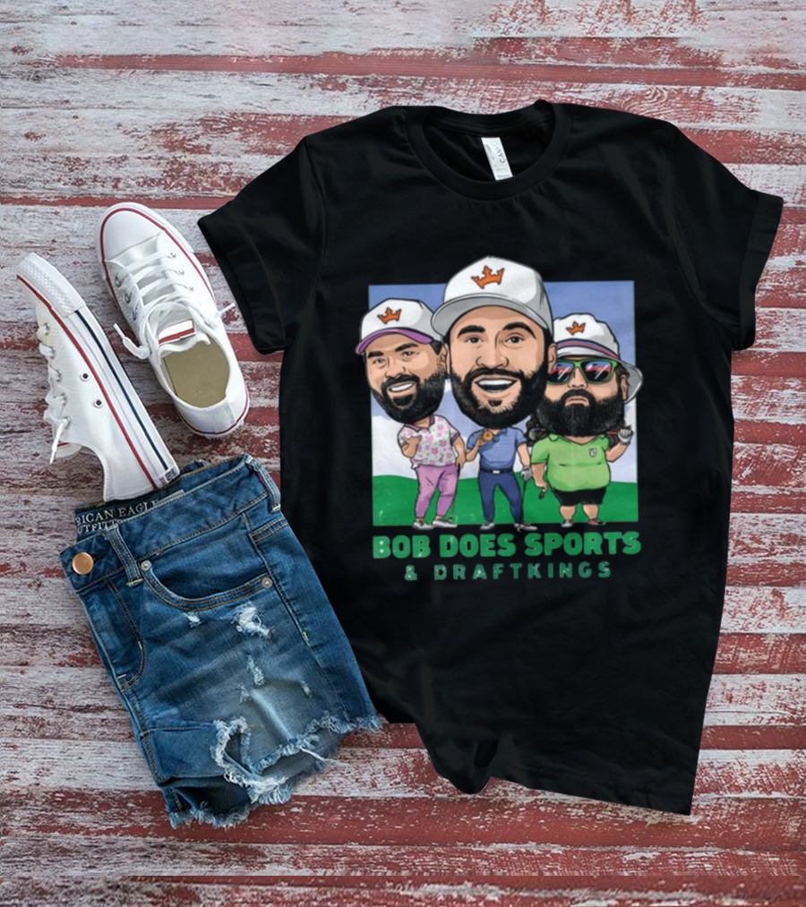 Bob Does Sports And DraftKings Golf Cartoon Collaboration T-Shirt