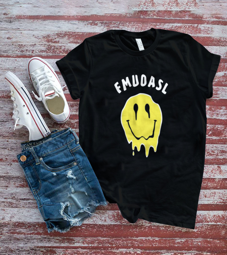 FMUOASL Thou Shalt Not Rave At EDC Smiley Face Drip T-Shirt