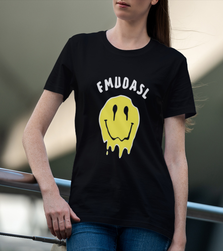 FMUOASL Thou Shalt Not Rave At EDC Smiley Face Drip T-Shirt