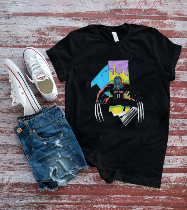 New York Wolverine Brunson Basketball Claws Skyline T-Shirt