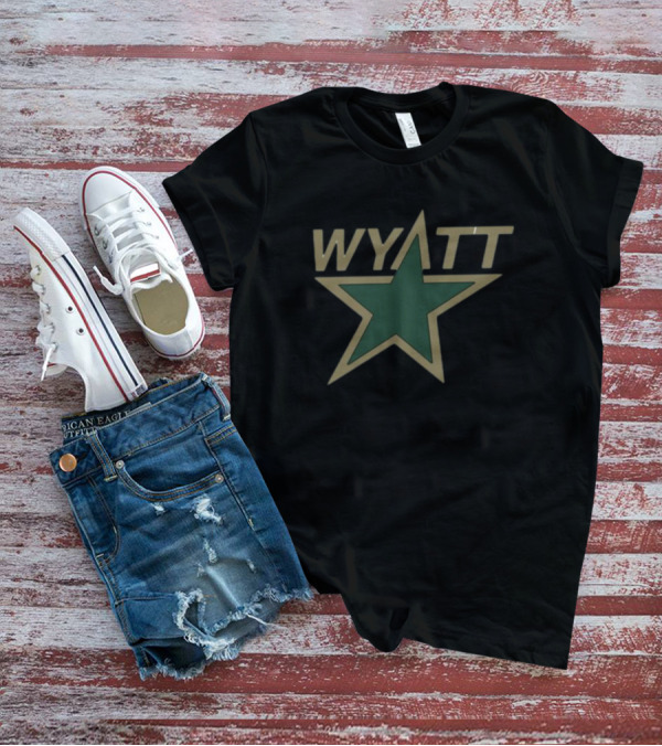 Wyatt Star Green And Gold Bold Lettering With Central Star T-Shirt