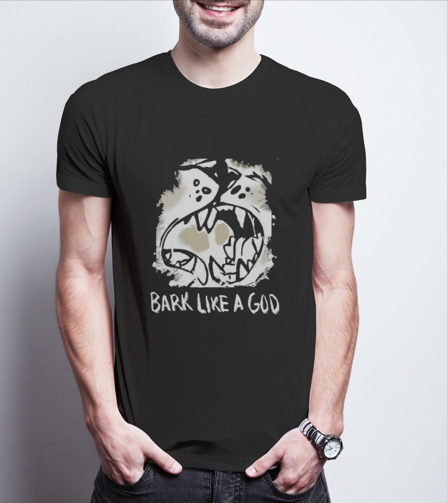 Bark Like A God Wolf Face T-Shirt