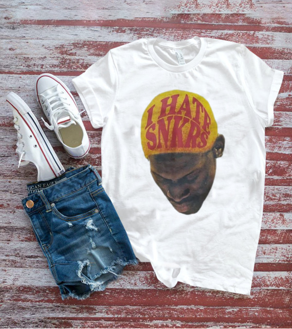 I Hate Snkrs Retro Style Bold Text On Yellow Hat T-Shirt