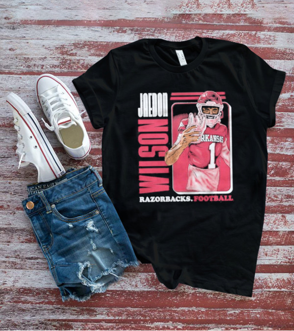 Jaedon Wilson Arkansas Razorbacks Football Cartoon Player T-Shirt