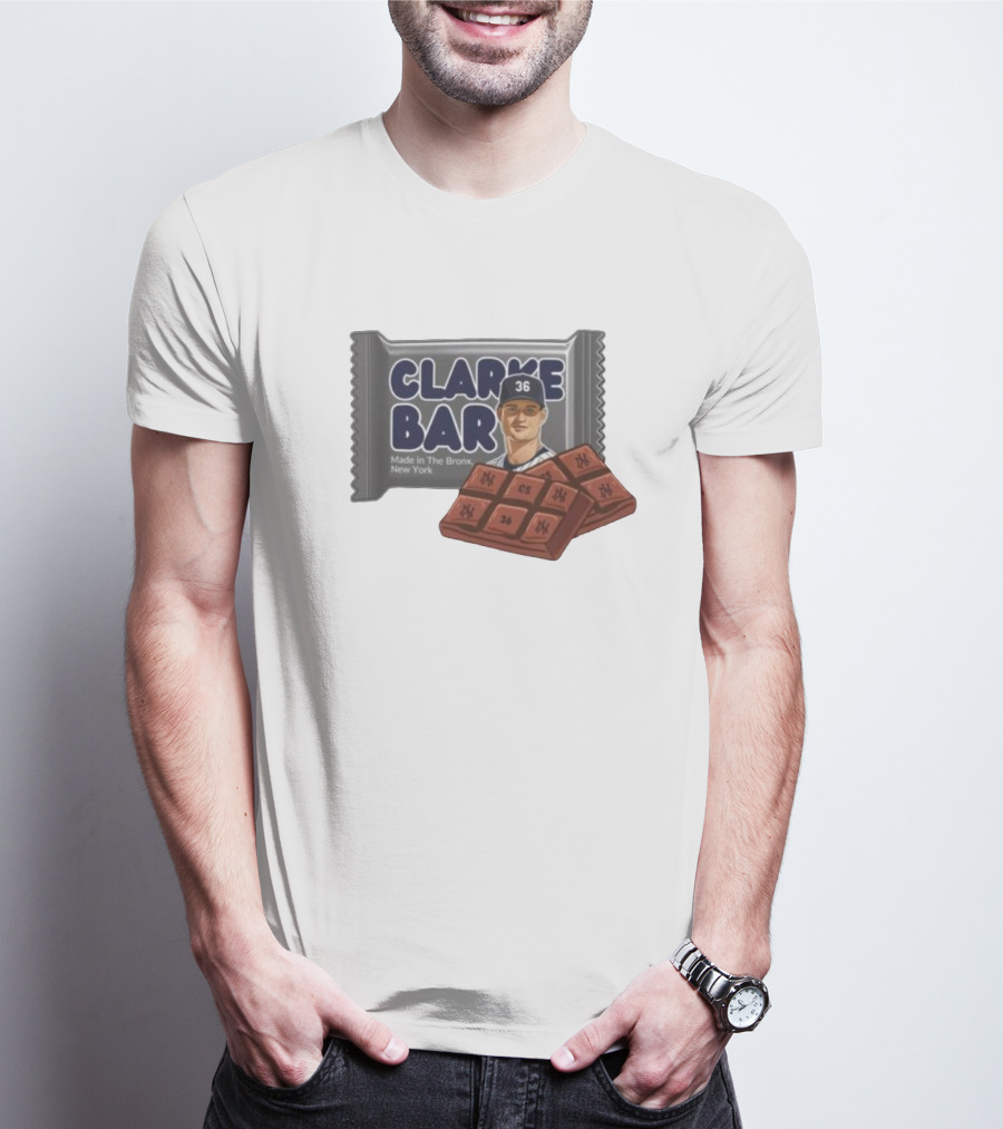 Clarke Bar Made In The Bronx New York Chocolate Baseball 36 Yankees CS T-Shirt