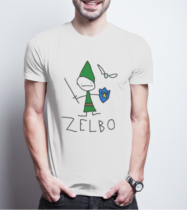 The Legend Of Zelbo Stick Figure With Sword And Shield T-Shirt