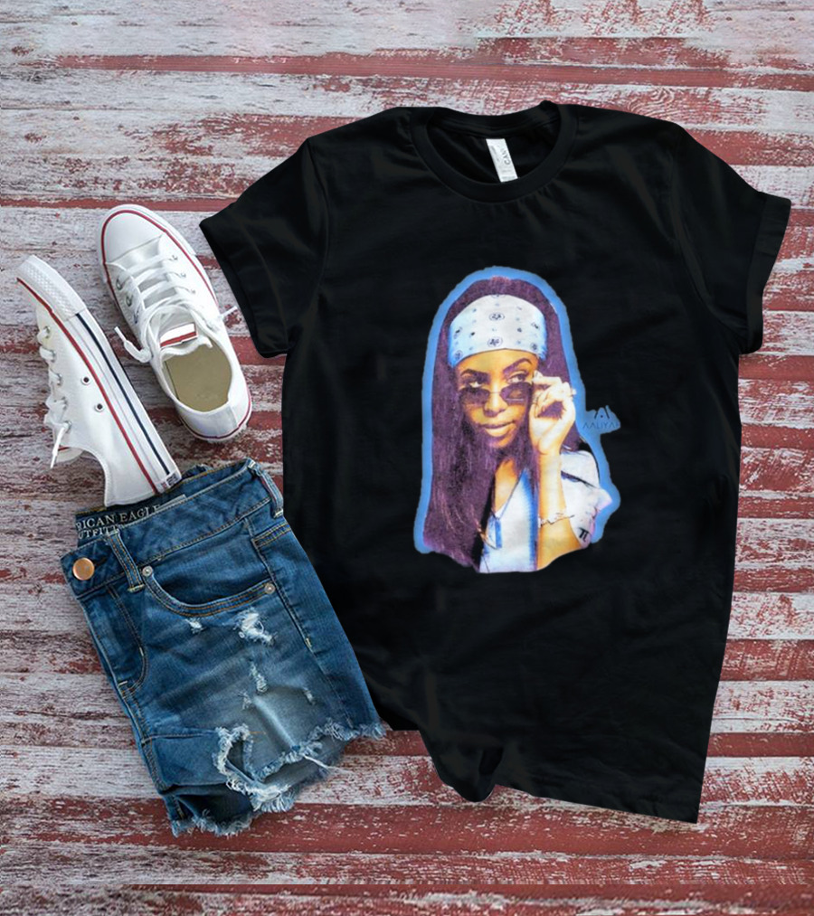Zayn Malik Aaliyah Bandana Sunglasses Airbrush Purple T-Shirt