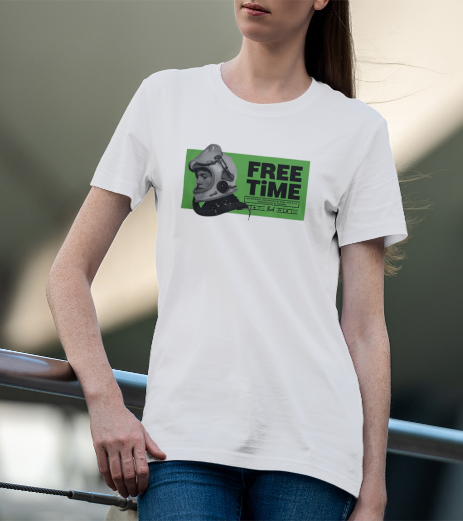 FREE TIME Official Recordings Ruel Merchandise Astronaut Helmet T-Shirt