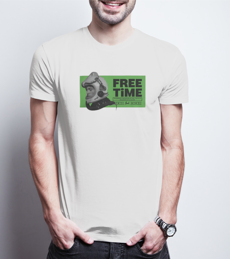 FREE TIME Official Recordings Ruel Merchandise Astronaut Helmet T-Shirt