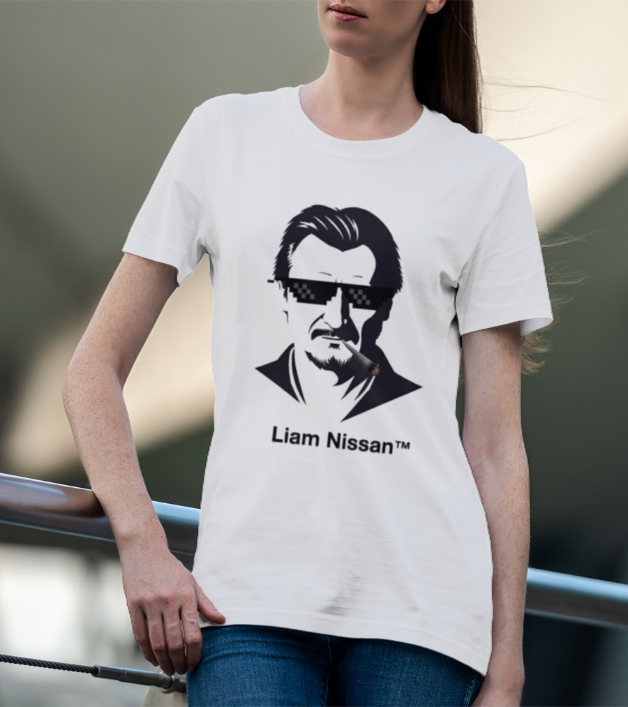 Liam Nissan Smoking Thug Life Sunglasses Mockup T-Shirt