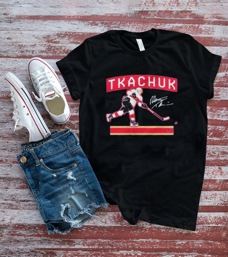Tkachuk Slap Shot Autograph Player Signage T-Shirt