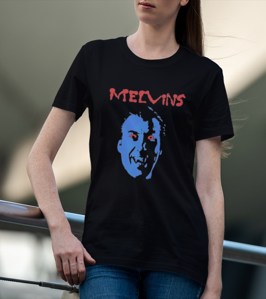 Melvins Christopher Iconic Blue Face With Red Eyes T-Shirt