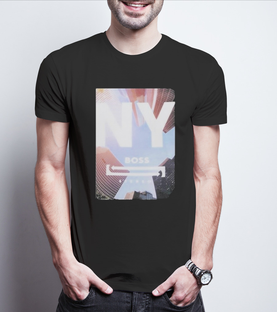 NY Boss Stereo Skyscraper Cityscape T-Shirt