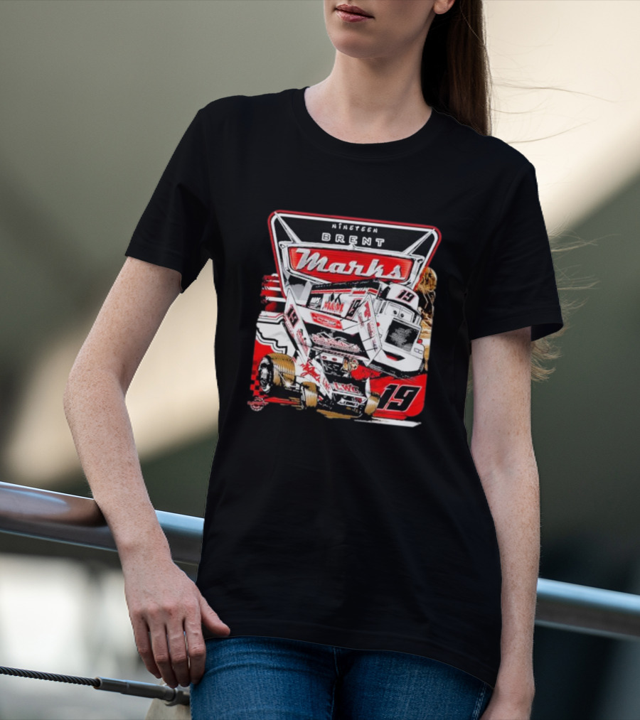 Nineteen Brent Marks Racing Car 19 Motorsport T-Shirt