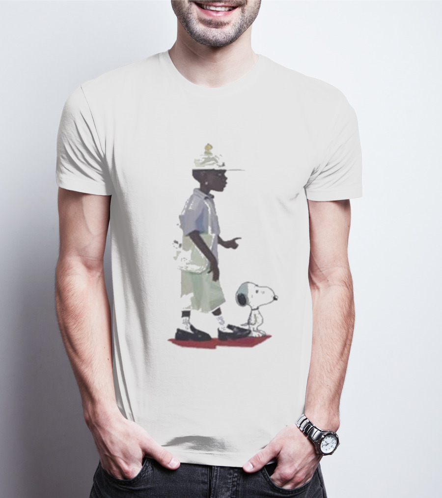Black Woman With Snoopy Peanuts T-Shirt