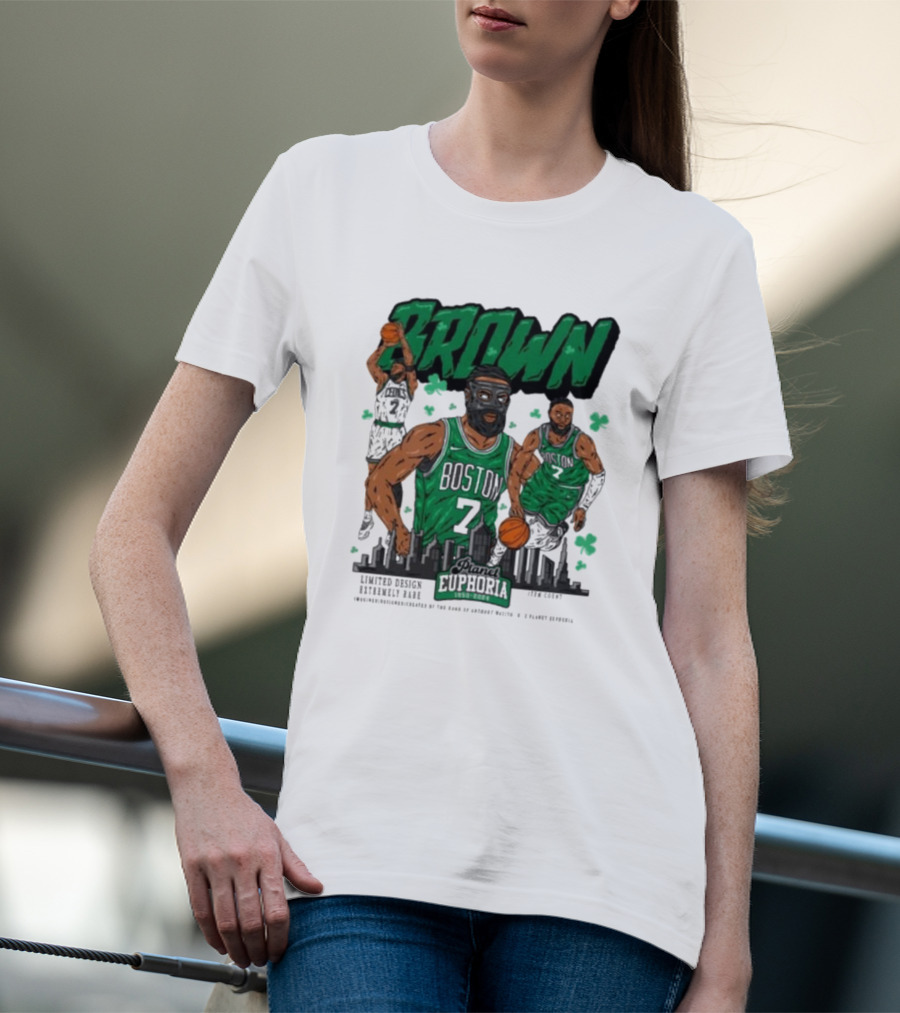 Boston Celtics Jaylen Brown Exclusive Basketball Planet Euphoria T-Shirt